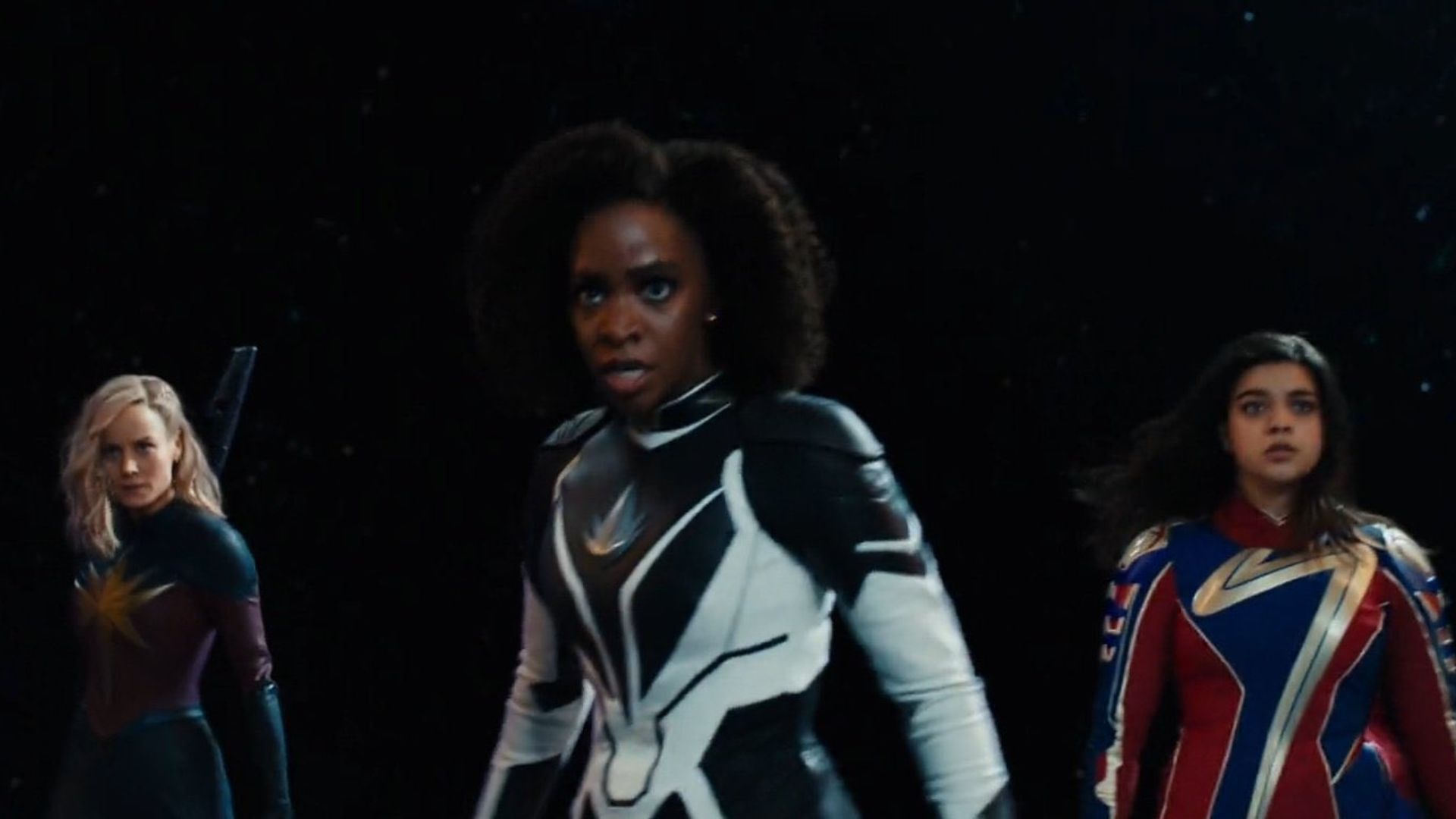 Heroínas trocam de poderes em primeiro trailer de “As Marvels”