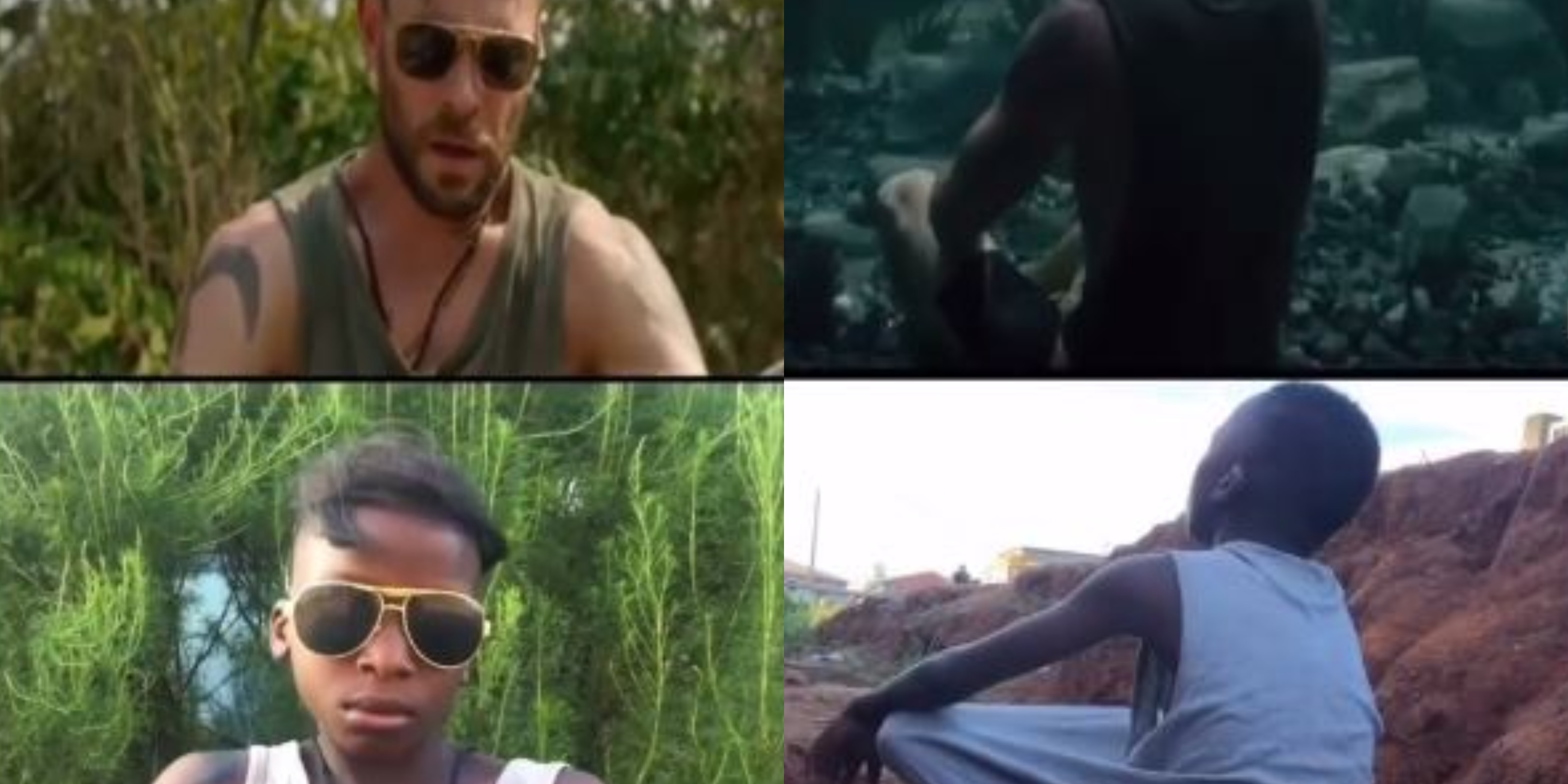 Meninos da Nigéria recriam cenas de filmes com baixo orçamento e resultado é incrível; veja