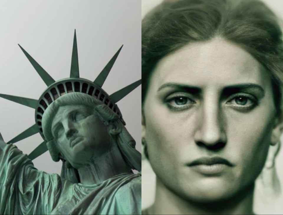 Estátua da Liberdade ganha rosto humano em “foto” criada por artista holandês