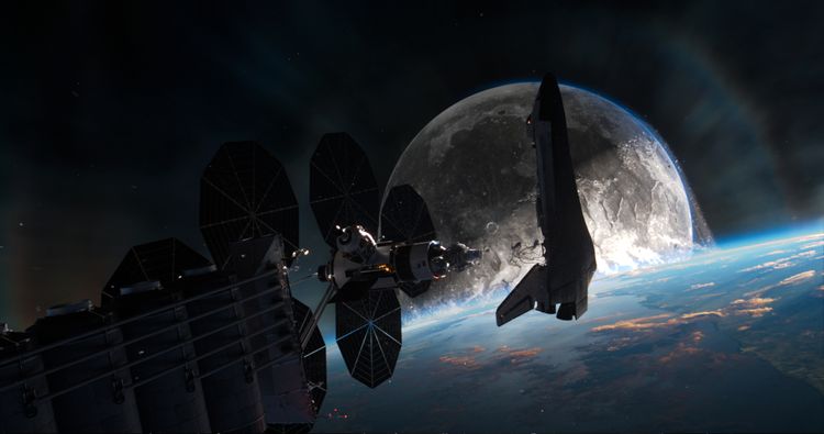 “Moonfall”: Terra e Lua se juntam no pôster oficial do longa