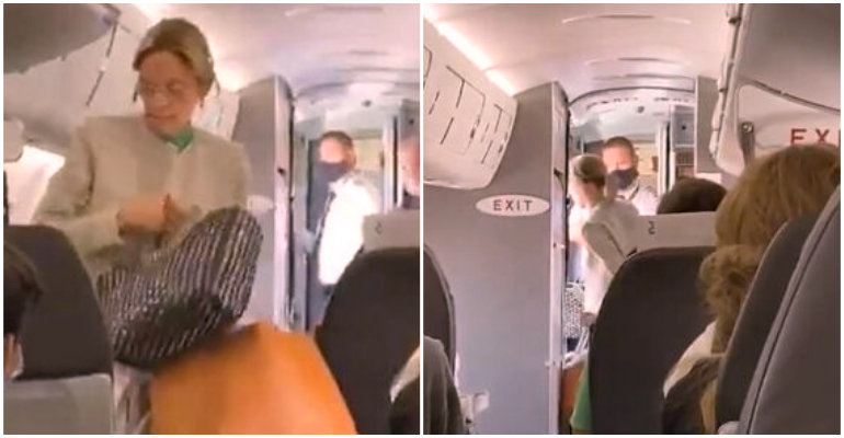 Passageiros aplaudem expulsão de mulher que se recusou a usar máscara em avião