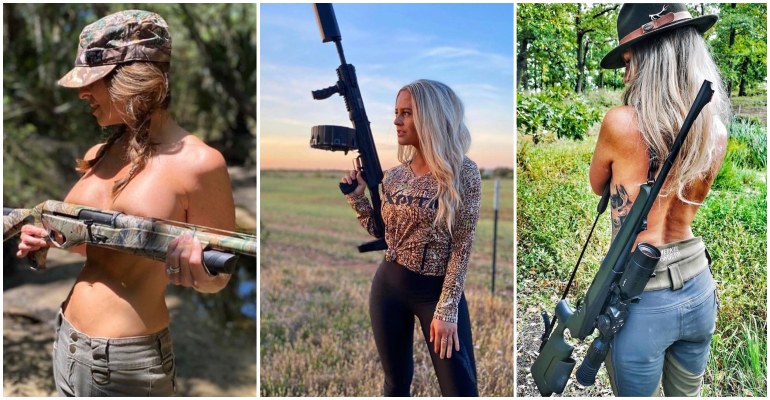 Perfil no Instagram registra mulheres em poses sensuais junto aos animais que mataram