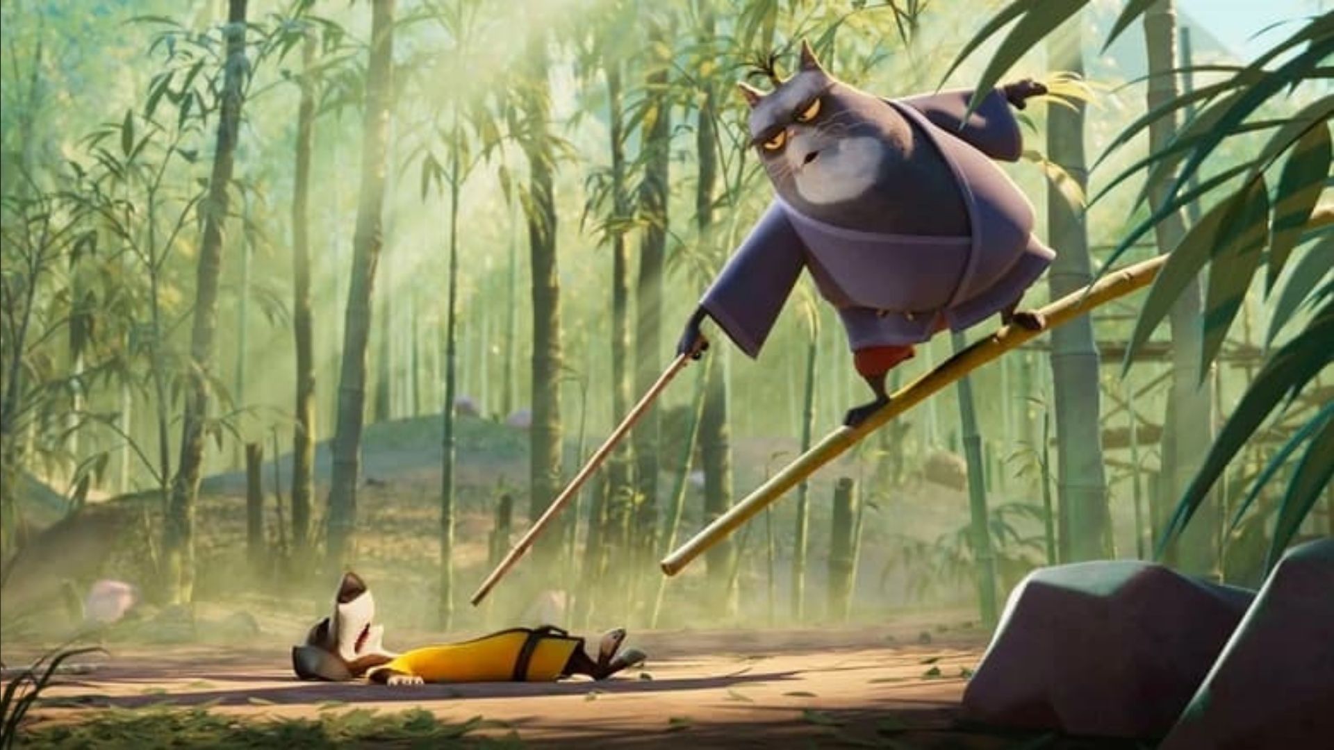 “O Lendário Cão Guerreiro”: Cachorro é treinado por gato samurai em trailer da animação; assista
