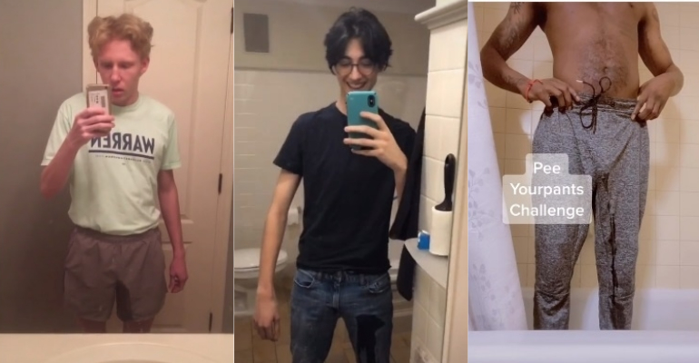 Usuários do TikTok fazem xixi nas calças em novo desafio da rede social