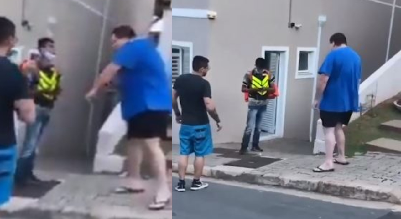 Motoboys fazem protesto em condomínio de luxo onde entregador foi humilhado