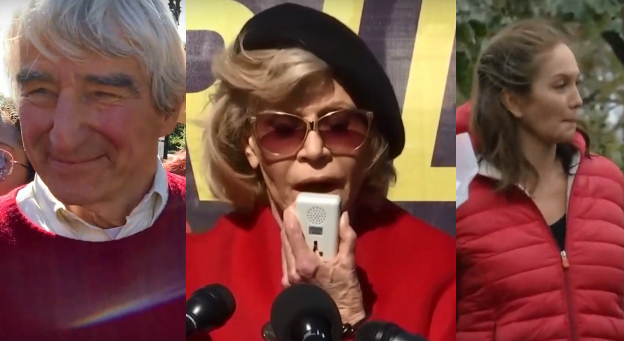 Todos os famosos presos com Jane Fonda nos protestos contra mudanças climáticas até agora