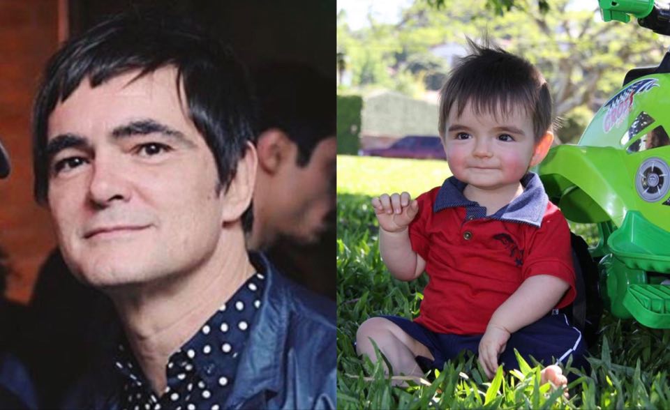 Samuel Rosa compara seu “clone” bebê com própria foto quando criança: “Não é que parece mesmo?”
