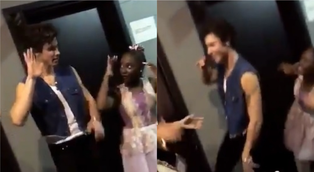 Shawn Mendes dança funk Invocada, de Ludmilla e Léo Santana, com bailarinas em bastidores de show