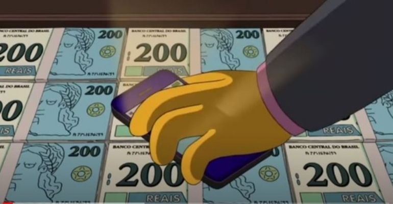 Simpsons “previu” nota de R$ 200 em episódio passado no Brasil