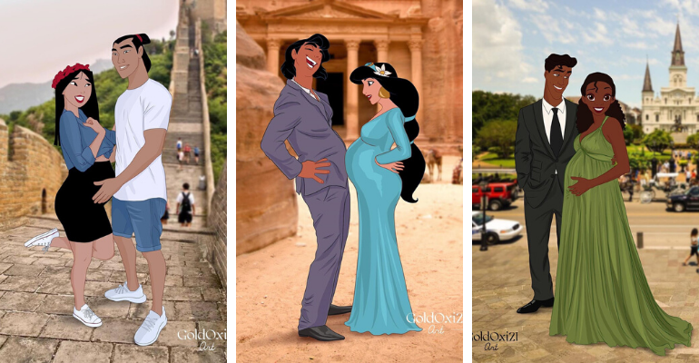 Artista russa imagina princesas da Disney grávidas; veja!