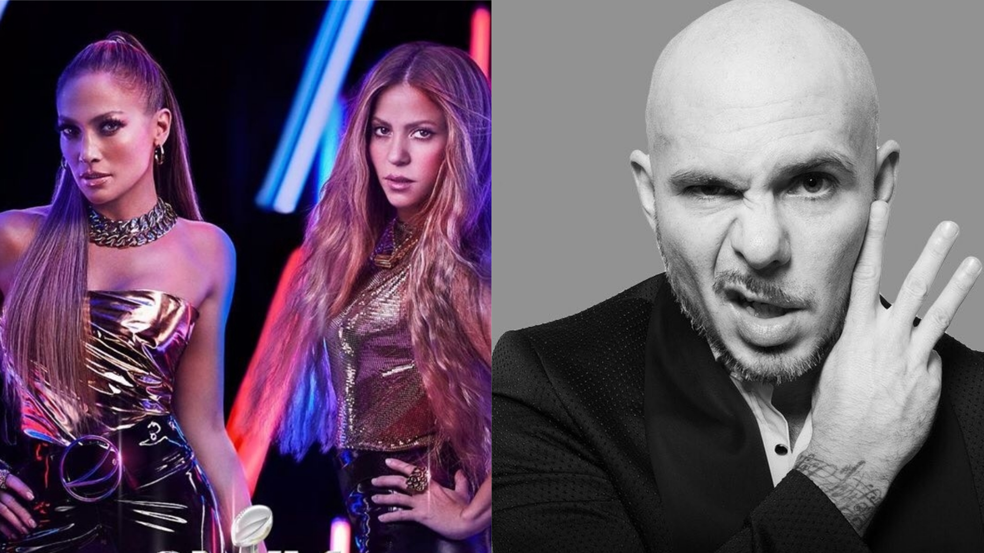 Pitbull é cotado como convidado especial de Jennifer Lopez e Shakira no Super Bowl