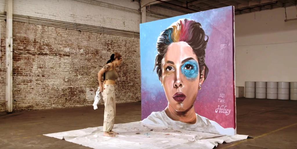 Halsey lança Graveyard e anuncia data de lançamento de novo álbum com pintura